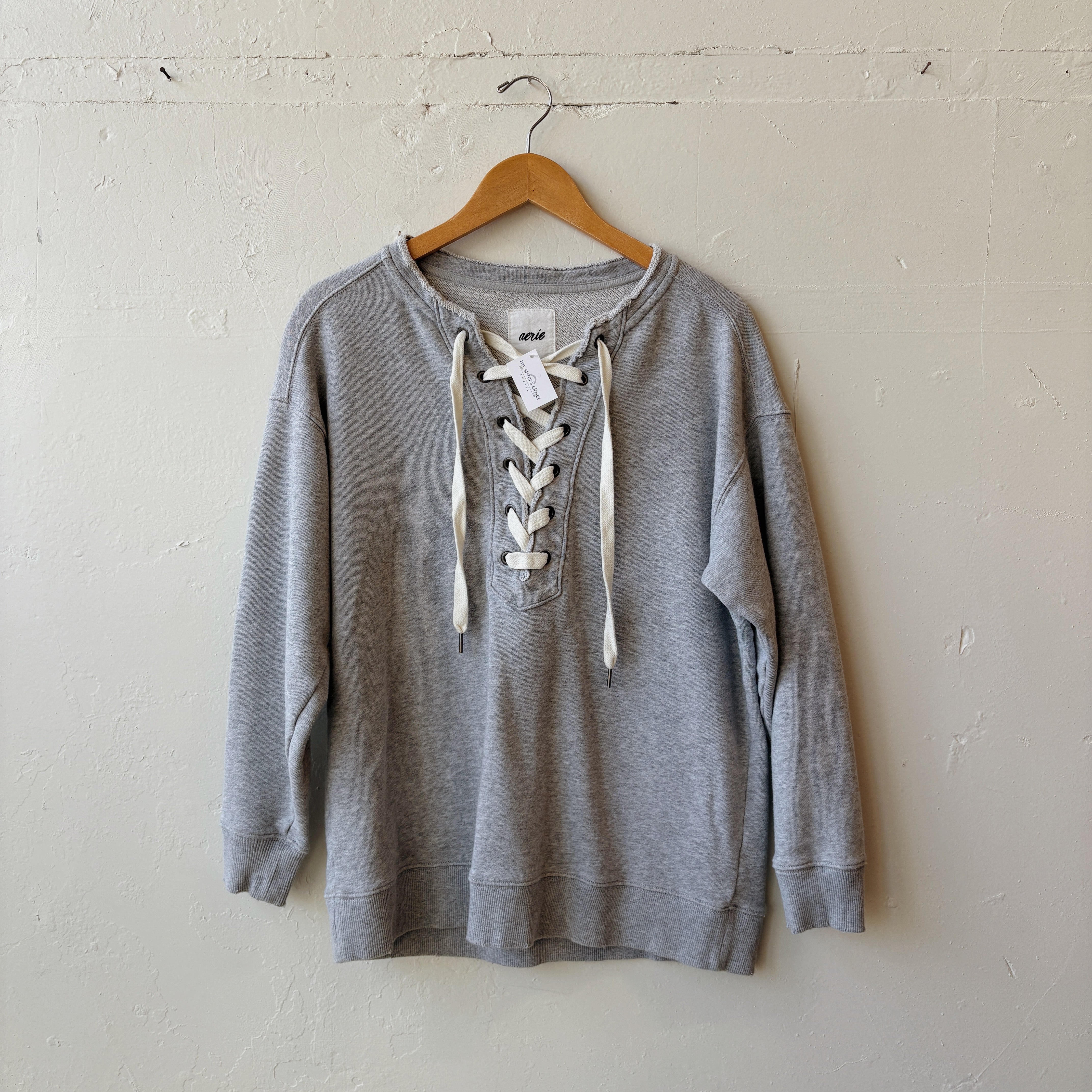 SIZE XS | Aerie Lace Up Sweatshirt