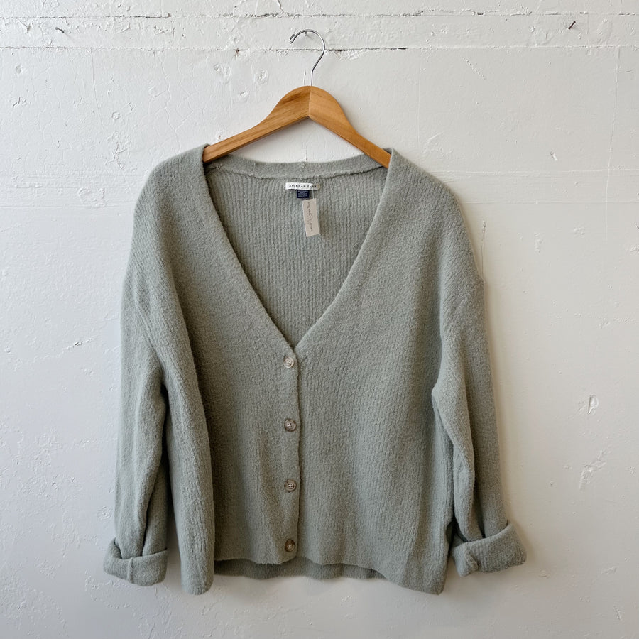 Size XS | AE Green Button Cardigan