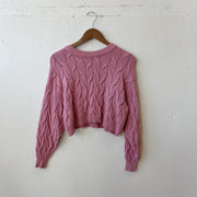 Size XS | Crop Pink Sweater