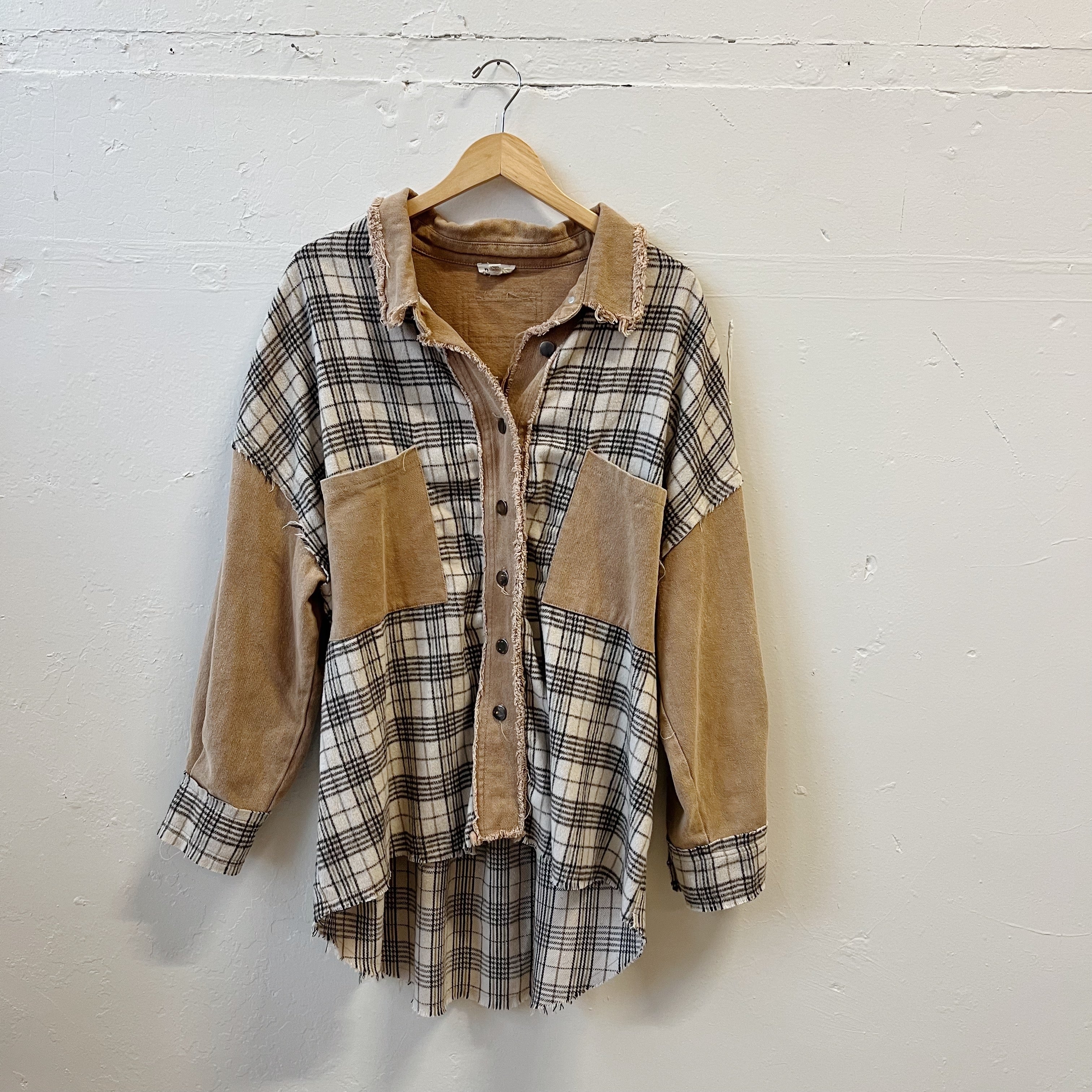 SIZE M | Flannel + Plaid Shacket