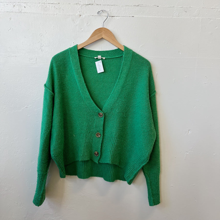 Size S | Green Button Cardigan