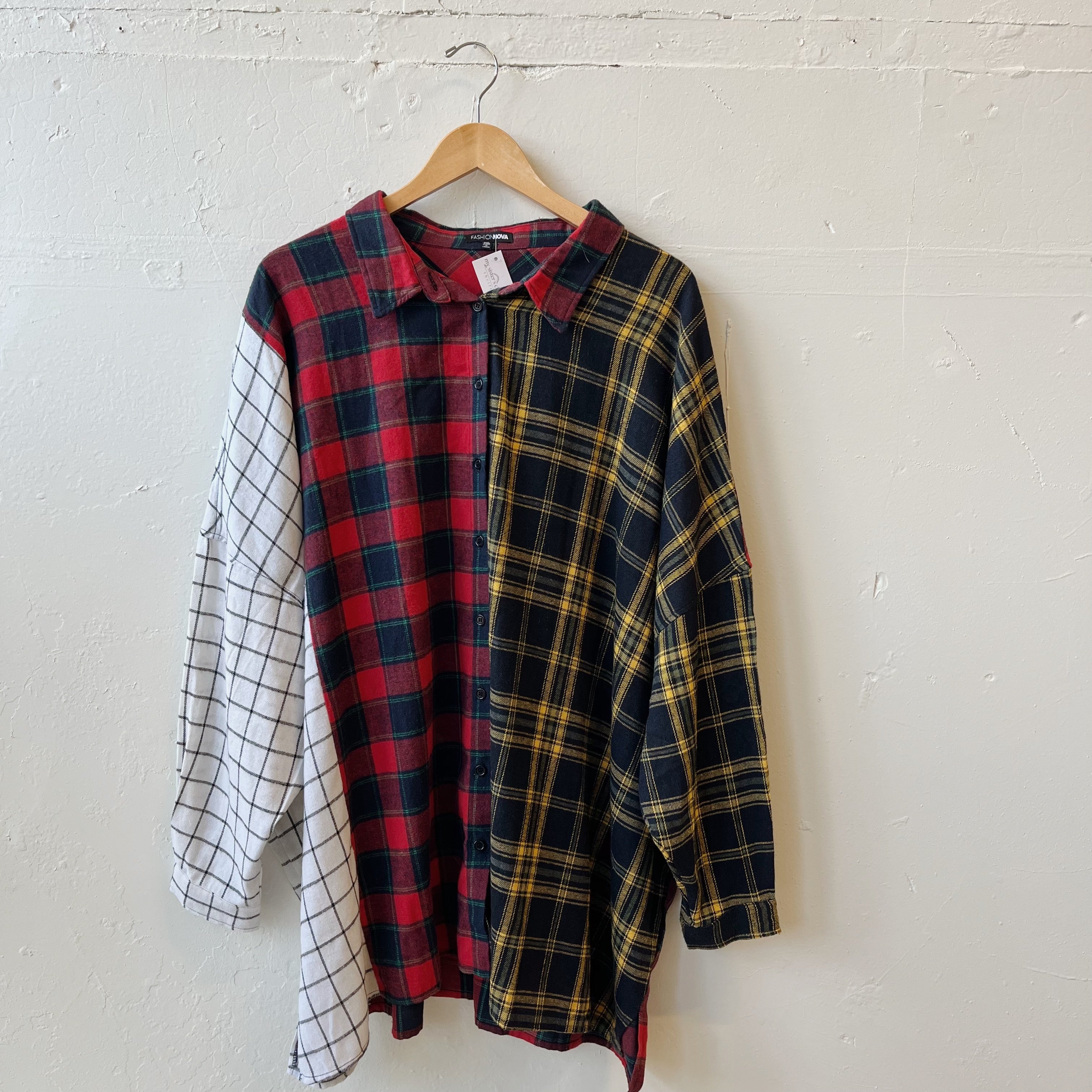 Size 2X | Mixed Flannel Button Up