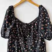 SIZE 24 | Black Floral Dress