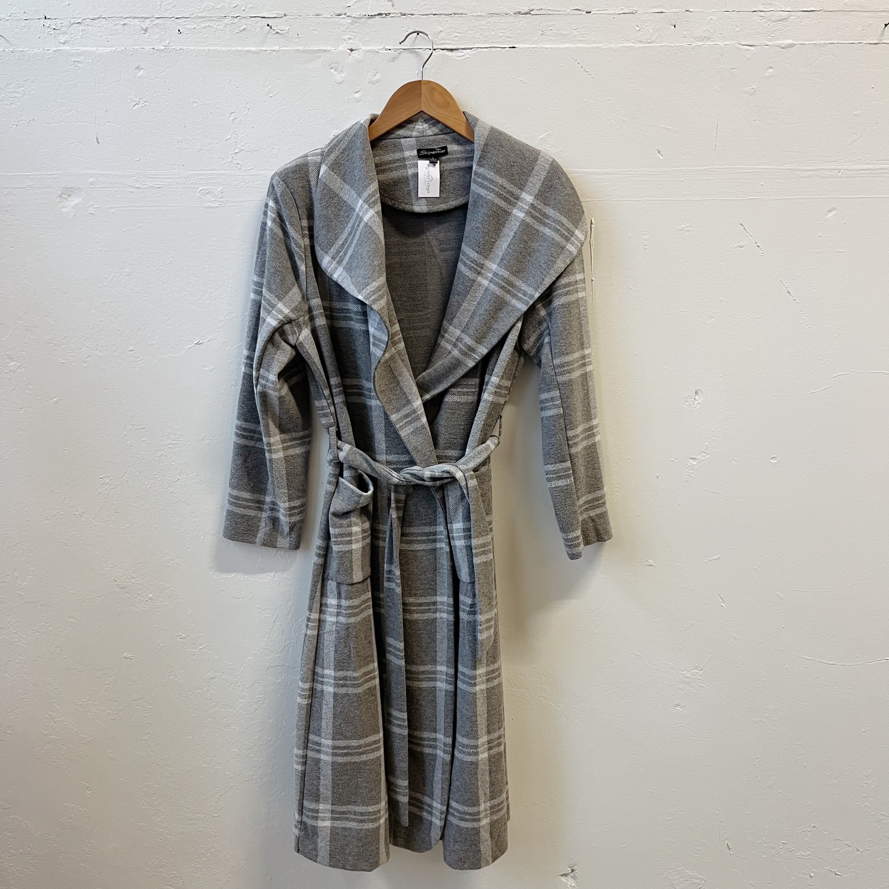 SIZE L | Plaid Tie Cardigan