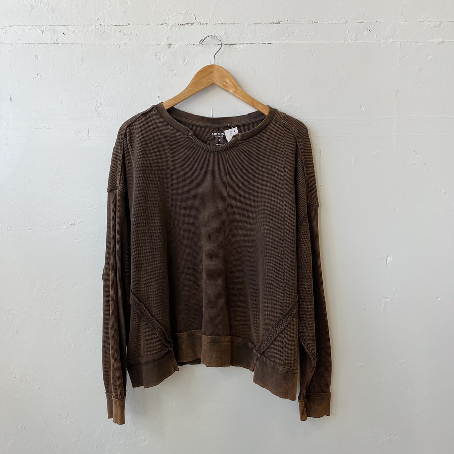 Size S | Brown Textured Top