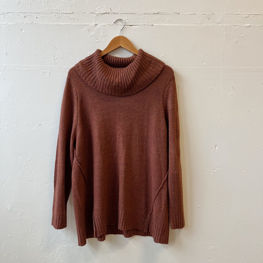 Size 1X | Brown/Red Sweater