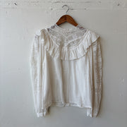 SIZE XS | White Lace Top