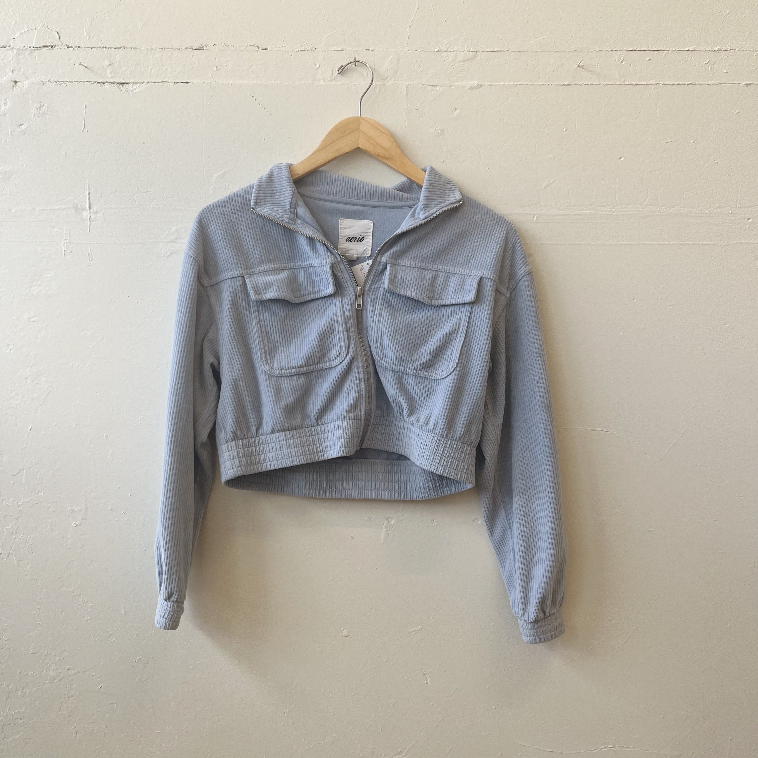 Size XS | Aerie Crop Corduroy Zip Up