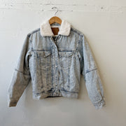 Size XXS | AE Denim Jacket w/Fur Collar