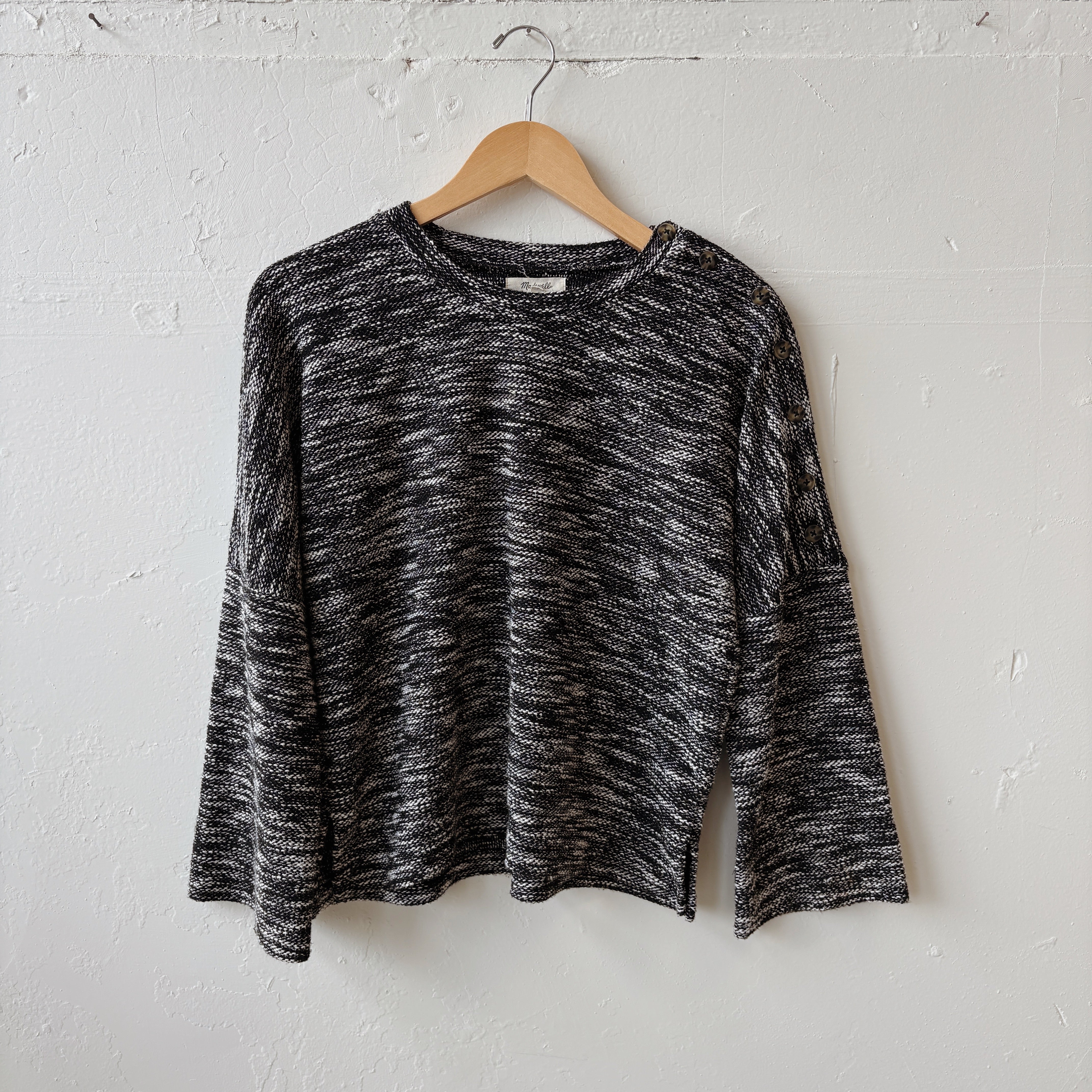 SIZE S | Madewell Black and White Top