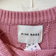 Size XS | Crop Pink Sweater