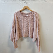 Size XL | Crop Pink Sweater