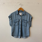 SIZE S | Denim Button Up Tee