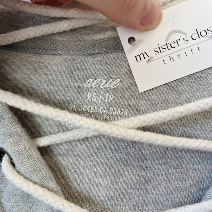 Size XS | Aerie Lace Up Hoodie