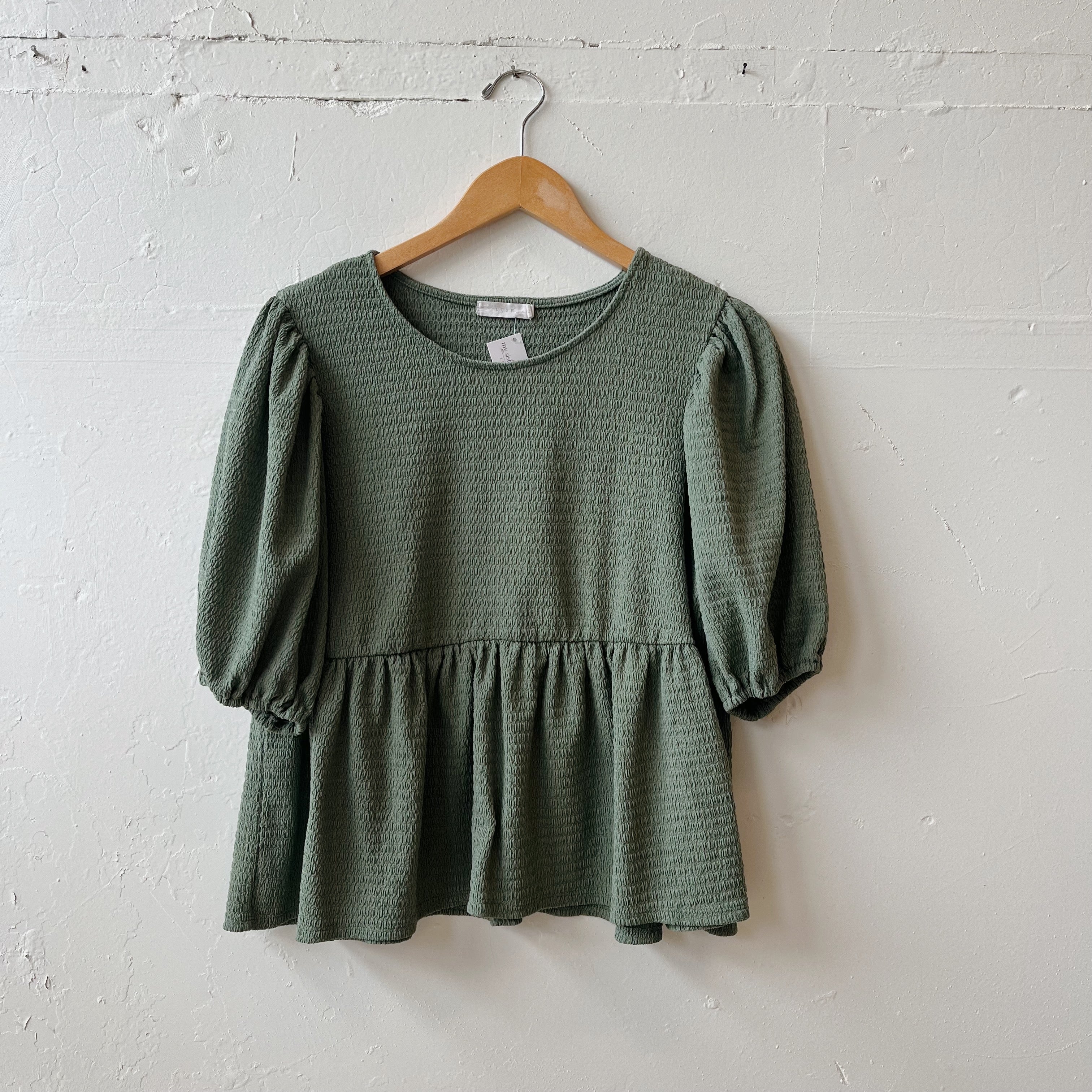 Size M | Textured Babydoll Top