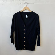 Size S | Black Textured Cardigan