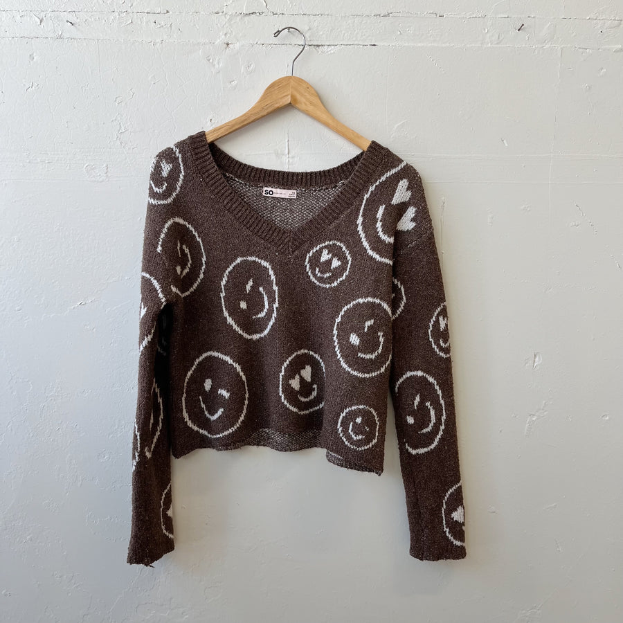 Size XS | Smiley Face Sweater