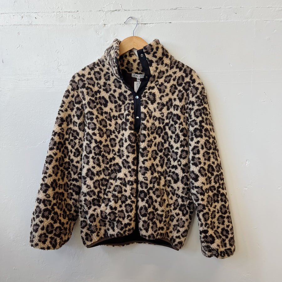 Size S/M | Cheetah Sherpa Pullover