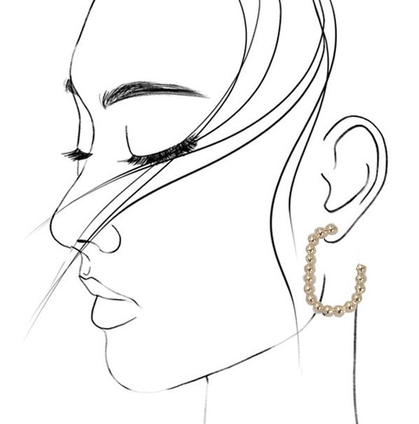 Ball Hoop Earrings